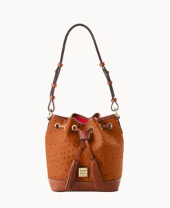 Ostrich Small Drawstring Brown Tmoro 32 Ostrich Small Drawstring Brown Tmoro -Dooney & Bourke B1830G OTCAPAKR