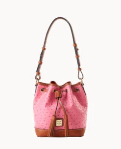 Ostrich Small Drawstring Brown Tmoro 33 Ostrich Small Drawstring Brown Tmoro -Dooney & Bourke B1830G OTHPPAKR