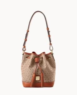 Ostrich Small Drawstring Brown Tmoro 35 Ostrich Small Drawstring Brown Tmoro -Dooney & Bourke B1830G OTXDPAKR