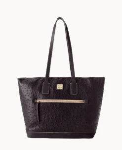 Ostrich Tote Black Black -Dooney & Bourke B1854G OTBLPABL 2
