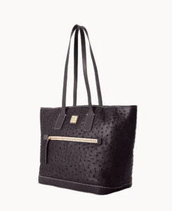 Ostrich Tote Black Black -Dooney & Bourke B1854G OTBLPABL ALT1
