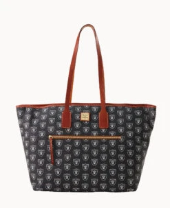 NFL Raiders Large Tote RAIDERS -Dooney & Bourke B1855G NJBLPATNRAID 2