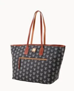 NFL Raiders Large Tote RAIDERS -Dooney & Bourke B1855G NJBLPATNRAID ALT1 1