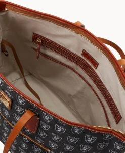 NFL Raiders Large Tote RAIDERS -Dooney & Bourke B1855G NJBLPATNRAID ALT2 1