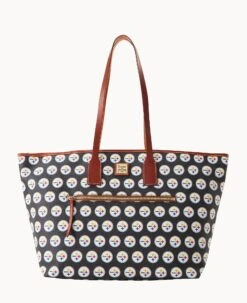 NFL Steelers Large Tote STEELERS 13 NFL Steelers Large Tote STEELERS -Dooney & Bourke B1855G NJBLPATNSTLR 1