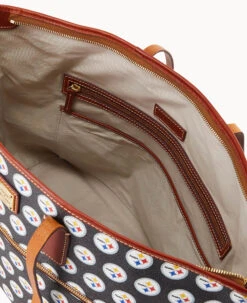 NFL Steelers Large Tote STEELERS 11 NFL Steelers Large Tote STEELERS -Dooney & Bourke B1855G NJBLPATNSTLR ALT2