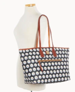 NFL Steelers Large Tote STEELERS 12 NFL Steelers Large Tote STEELERS -Dooney & Bourke B1855G NJBLPATNSTLR ALT4