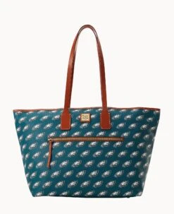 NFL Eagles Large Tote Eagles -Dooney & Bourke B1855G NJGRPATNEAGL 1