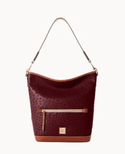 Ostrich Hobo Black Black -Dooney & Bourke B1863G OTBGPAKR