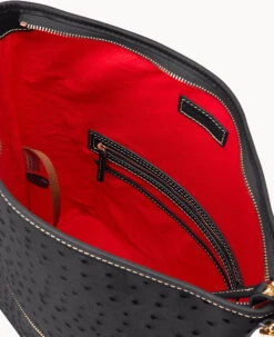 Ostrich Hobo Black Black -Dooney & Bourke B1863G OTBLPABL ALT2