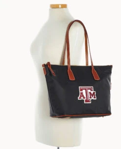Collegiate Texas Achr(38)M University Top Zip Tote TEXAS A&M -Dooney & Bourke B1904G INBLPATNTXAM ALT4
