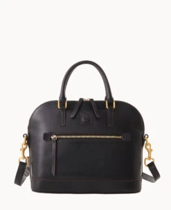 Florentine Domed Satchel Black Black