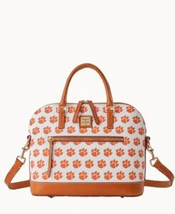 Collegiate Clemson University Domed Zip Satchel CLEMSON -Dooney & Bourke B1914G AAWHPANACLM0 1