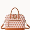 Collegiate Clemson University Domed Zip Satchel CLEMSON