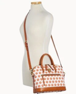 Collegiate Clemson University Domed Zip Satchel CLEMSON -Dooney & Bourke B1914G AAWHPANACLM0 ALT4 1