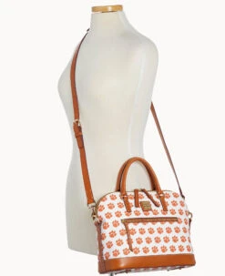 Collegiate Clemson University Domed Zip Satchel CLEMSON -Dooney & Bourke B1914G AAWHPANACLM0 ALT4