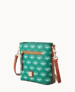 NFL Jets Small Zip Crossbody JETS 14 NFL Jets Small Zip Crossbody JETS -Dooney & Bourke B1915G NJGRPATNJETS ALT1 1