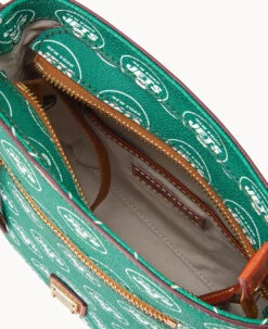 NFL Jets Small Zip Crossbody JETS 11 NFL Jets Small Zip Crossbody JETS -Dooney & Bourke B1915G NJGRPATNJETS ALT2