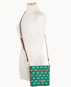 NFL Jets Small Zip Crossbody JETS 16 NFL Jets Small Zip Crossbody JETS -Dooney & Bourke B1915G NJGRPATNJETS ALT4 1