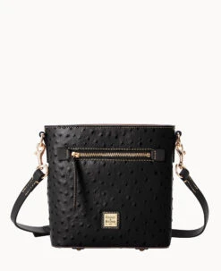 Ostrich Small Zip Crossbody Light Aqua -Dooney & Bourke B1915G OTBLPABL