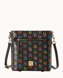 DB75 Multi Zip Crossbody Black