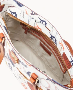 MLB Tigers Shopper TIGERS 11 MLB Tigers Shopper TIGERS -Dooney & Bourke B1924G QUMWPATNTGRS ALT2