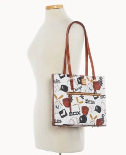 MLB White Sox Shopper WHITE SOX -Dooney & Bourke B1924G QUMWPATNWHSX ALT4