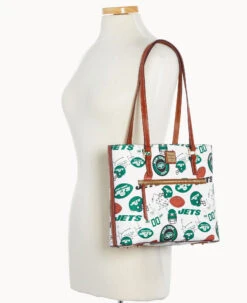 NFL Jets Shopper JETS 12 NFL Jets Shopper JETS -Dooney & Bourke B1924G QWMWPATNJETS ALT4