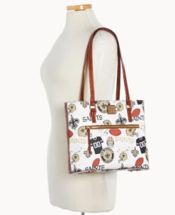 NFL Saints Shopper Saints -Dooney & Bourke B1924G QWMWPATNSNTS ALT4