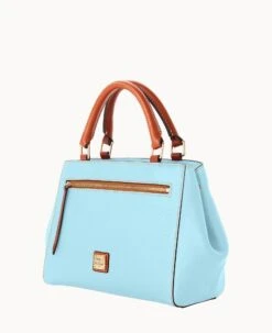 Pebble Grain Small Zip Satchel Caribbean Blue -Dooney & Bourke B1929G AWYTPATN ALT1
