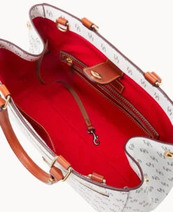 Gretta Zip Satchel Bone -Dooney & Bourke B1930G NGBOPATN ALT2