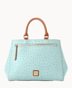 Ostrich Zip Satchel Bone -Dooney & Bourke B1930G OT9PPATN