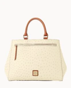 Ostrich Zip Satchel Bone -Dooney & Bourke B1930G OTBOPAKR 1