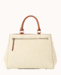 Ostrich Zip Satchel Bone -Dooney & Bourke B1930G OTBOPAKR ALT3