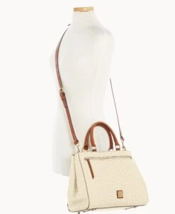 Ostrich Zip Satchel Bone -Dooney & Bourke B1930G OTBOPAKR ALT4 1