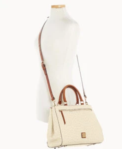Ostrich Zip Satchel Bone -Dooney & Bourke B1930G OTBOPAKR ALT4