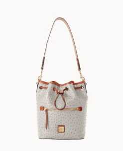 Ostrich Drawstring Black 37 Ostrich Drawstring Black -Dooney & Bourke B1935G OTFGPAKR