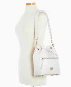 Saffiano Drawstring Off White -Dooney & Bourke B1935G SIOWSIOW0002 ALT4