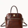 Denison Domed Satchel Cognac