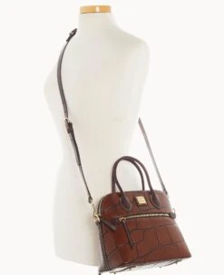 Denison Domed Satchel Cognac -Dooney & Bourke B1954G 8DCGPABM ALT4 1