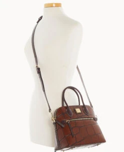 Denison Domed Satchel Cognac -Dooney & Bourke B1954G 8DCGPABM ALT4