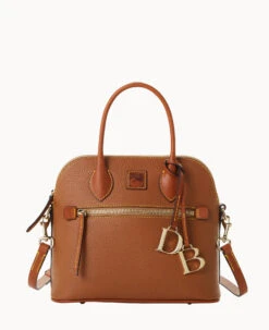 Pebble Grain Domed Satchel Slate 29 Pebble Grain Domed Satchel Slate -Dooney & Bourke B1954G 9PCAPAKR