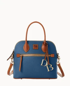 Pebble Grain Domed Satchel Slate 37 Pebble Grain Domed Satchel Slate -Dooney & Bourke B1954G 9PJEPAKR