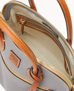 Pebble Grain Domed Satchel Slate 22 Pebble Grain Domed Satchel Slate -Dooney & Bourke B1954G 9PSLPAKR ALT2