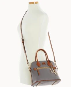 Pebble Grain Domed Satchel Slate 27 Pebble Grain Domed Satchel Slate -Dooney & Bourke B1954G 9PSLPAKR ALT4 1