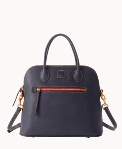 Florentine Large Domed Satchel Black Black -Dooney & Bourke B1955D SCNVSCNV