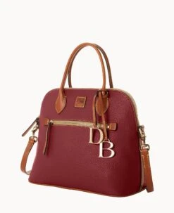 Pebble Grain Large Domed Satchel Wine -Dooney & Bourke B1955G 9PWNPAKR ALT1 1