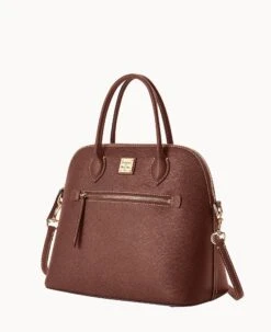 Saffiano Large Domed Satchel Amber -Dooney & Bourke B1955G SIARSIAR ALT1 1