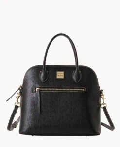 Saffiano Large Domed Satchel Amber -Dooney & Bourke B1955G SIBLSIBL