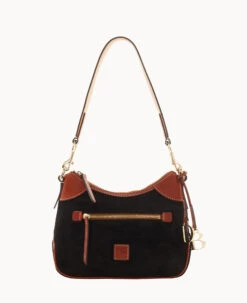 Suede Small Hobo Black